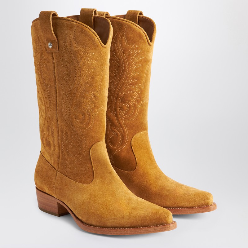1989 Studio Brown Cowboy Boots In Brown