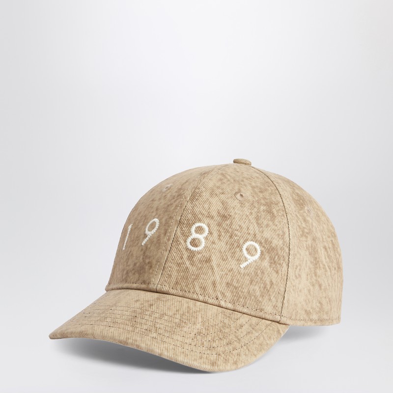 1989 Studio Baseball Cap Denim Flock 1989 Camo In Beige