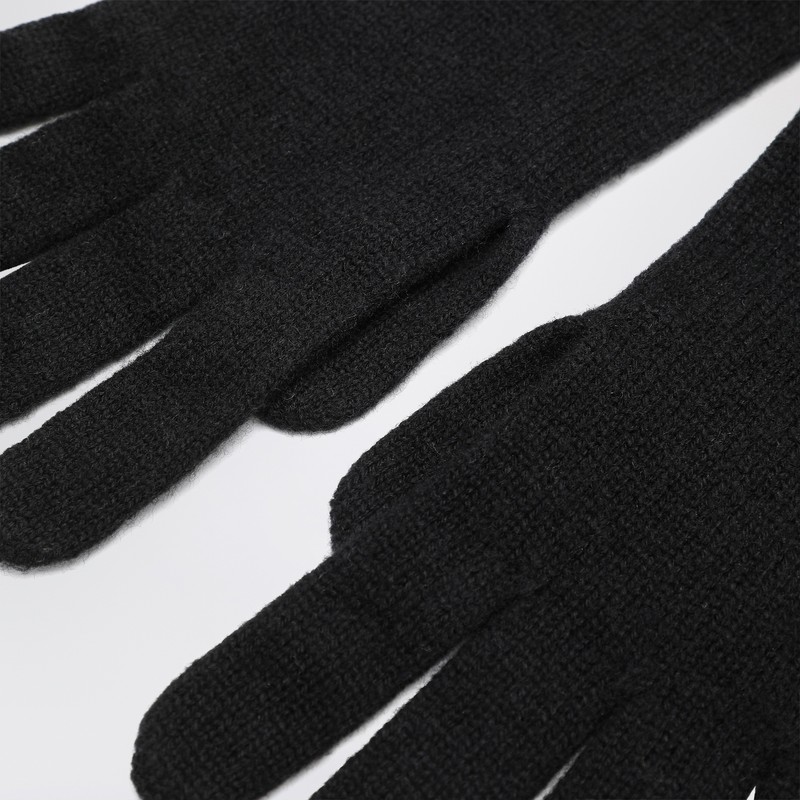 Darkpark Black Cashmere Gloves In Black