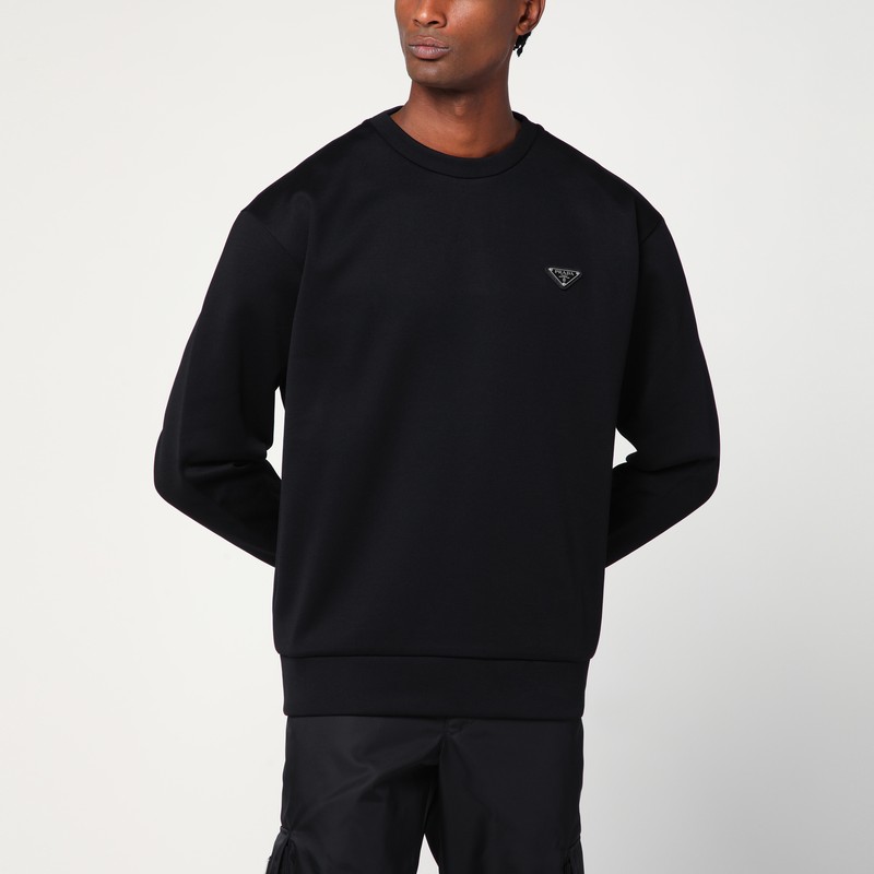 Black sweatshirt with triangle logo
