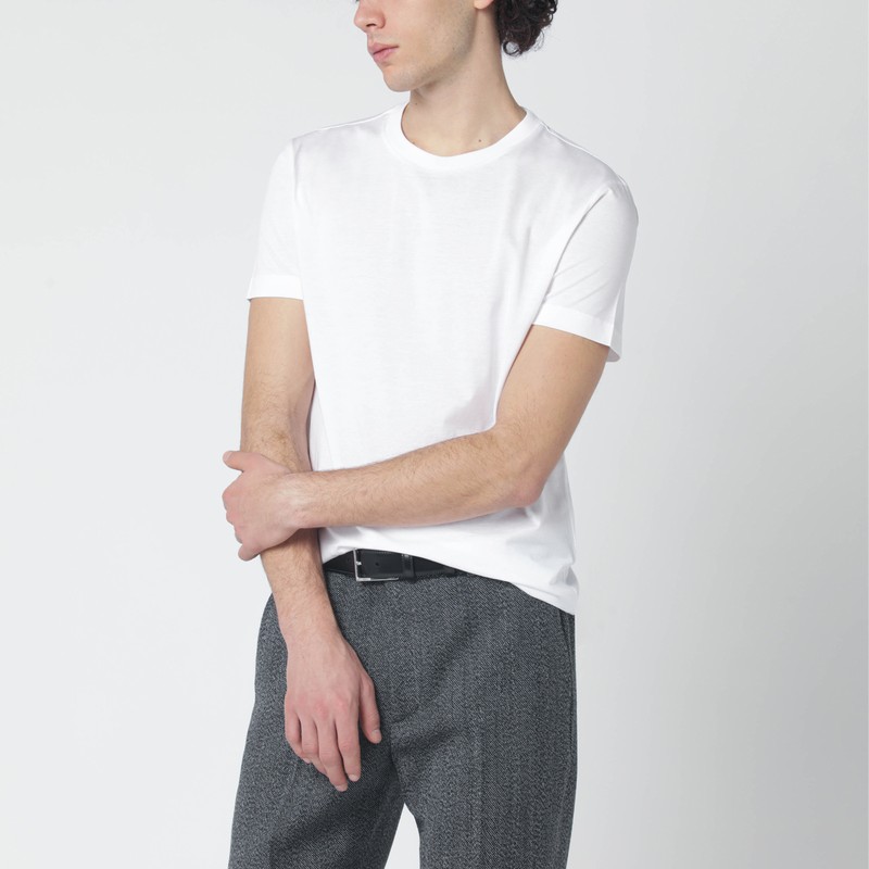 Set of three white cotton T-shirts