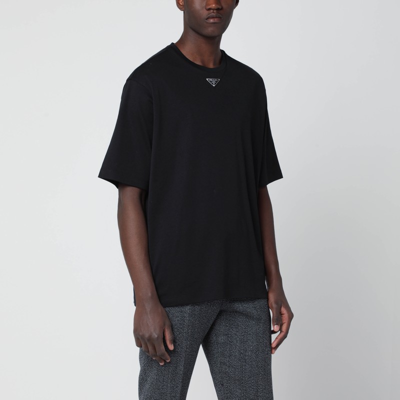 Black T-shirt with logo triangle