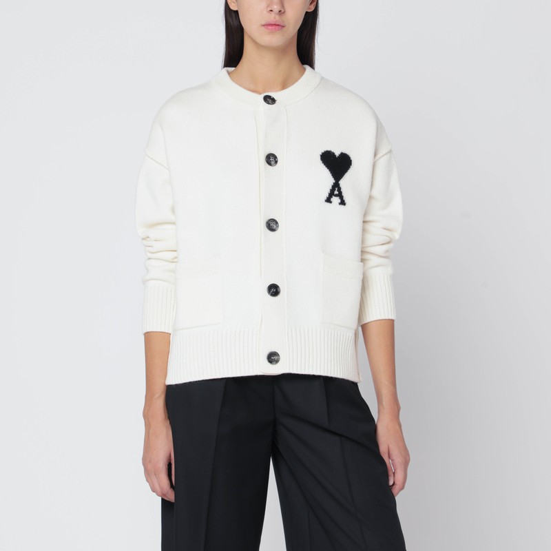 White wool cardigan Ami De Coeur