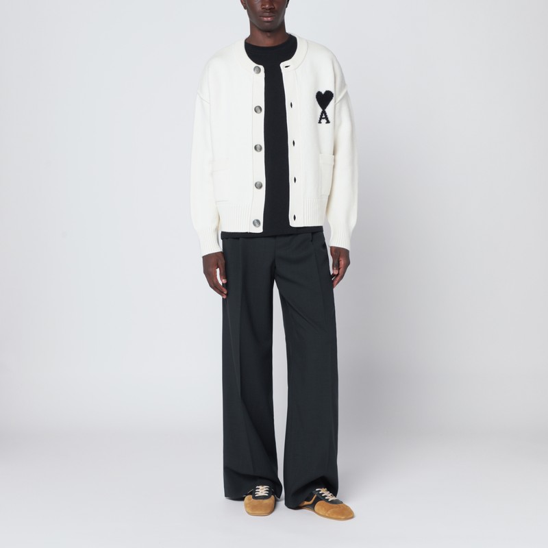 Ami Alexandre Mattiussi Ami Paris Adc Cardigan White In White