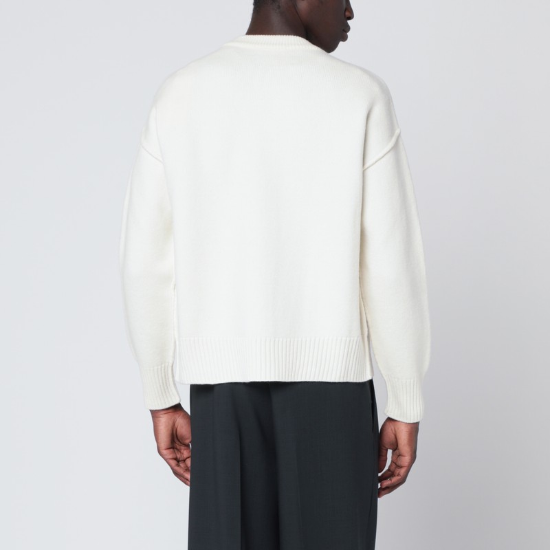 Ami Alexandre Mattiussi Ami Paris Adc Cardigan White In White