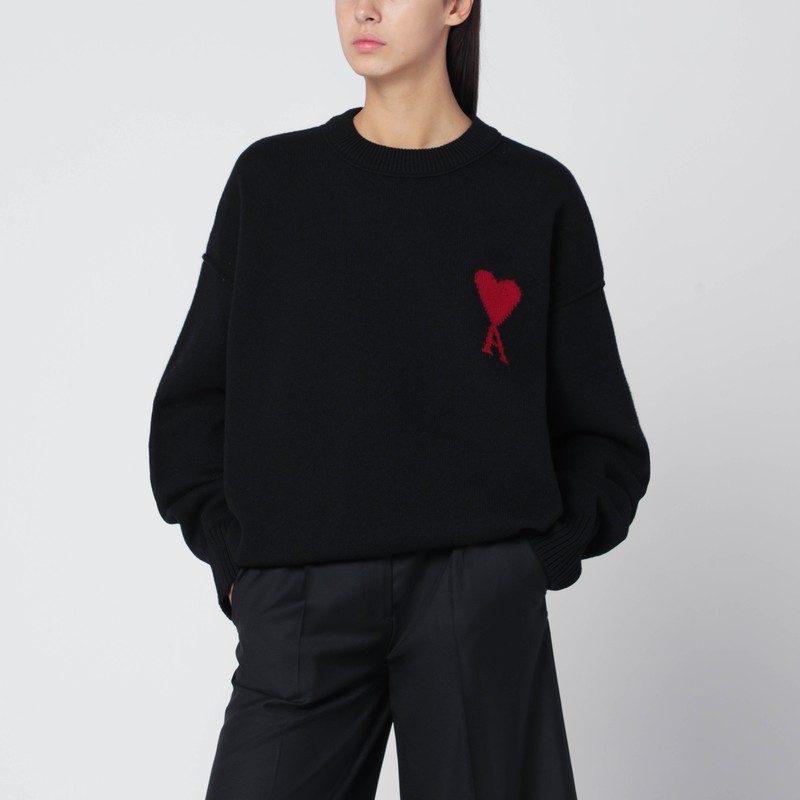 Black wool sweater Ami De Coeur