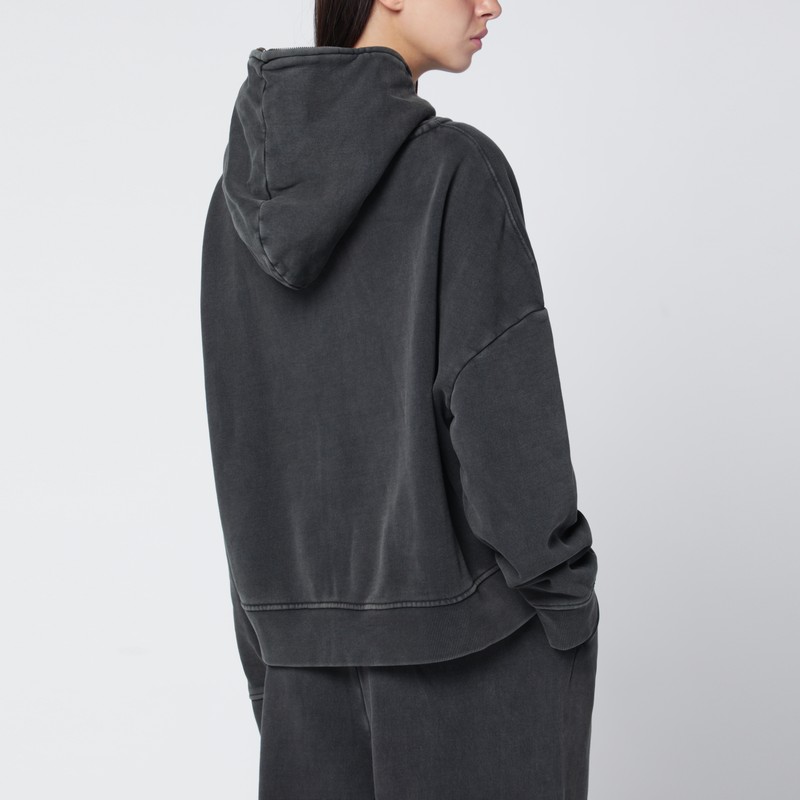 Entire Studios Zip Hoodie With Hood And Long Sleeves In Black