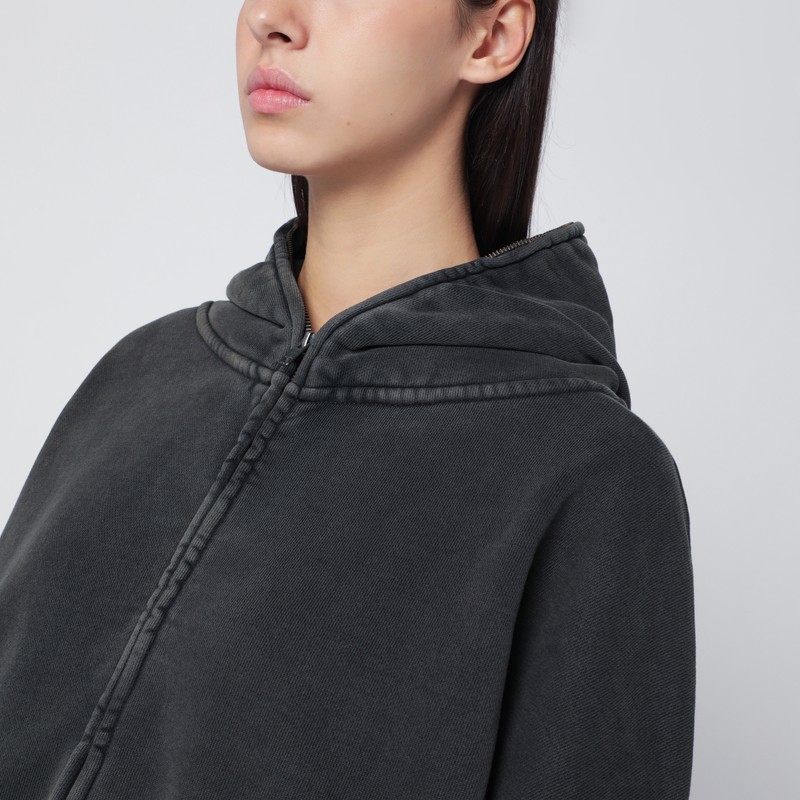 Entire Studios Zip Hoodie With Hood And Long Sleeves In Black