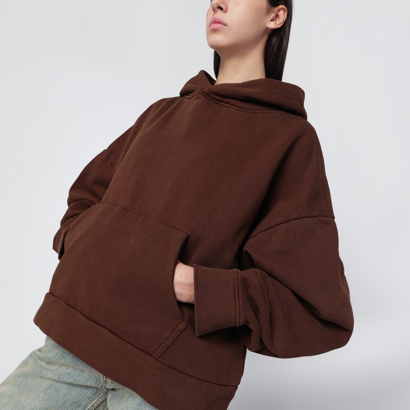 Entire Studios Brown Hooded Sweatshirt In Brown