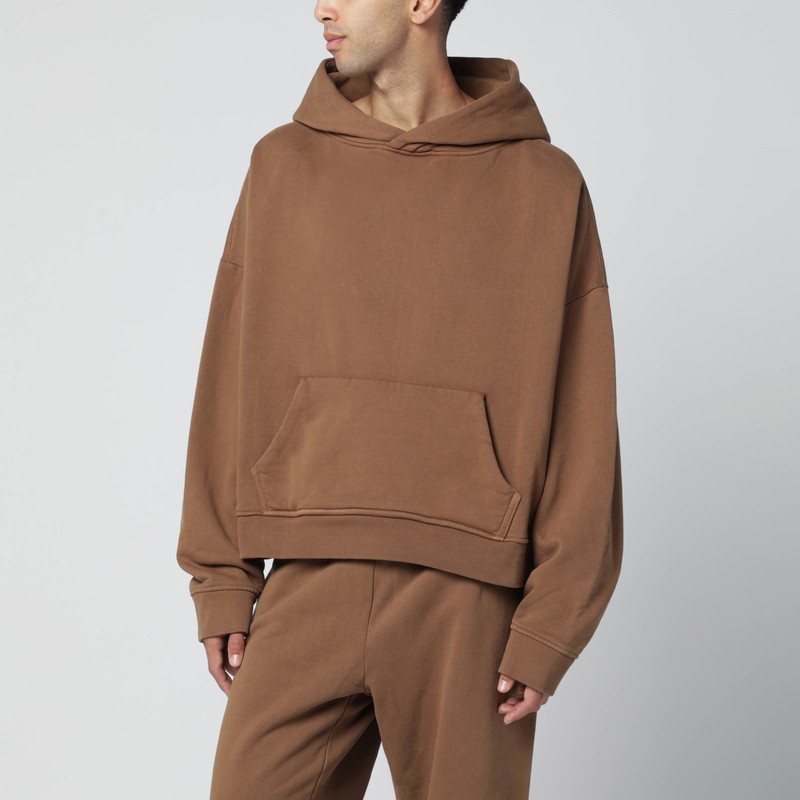 Entire Studios Brown Hooded Sweatshirt In Sand