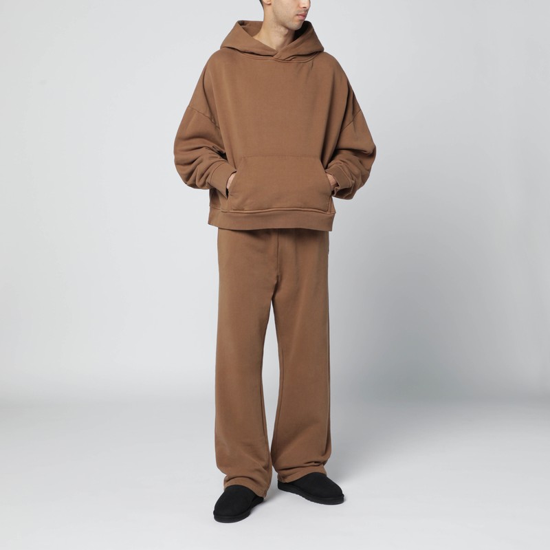 Entire Studios Brown Hooded Sweatshirt In Sand