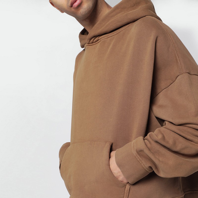 Entire Studios Brown Hooded Sweatshirt In Sand