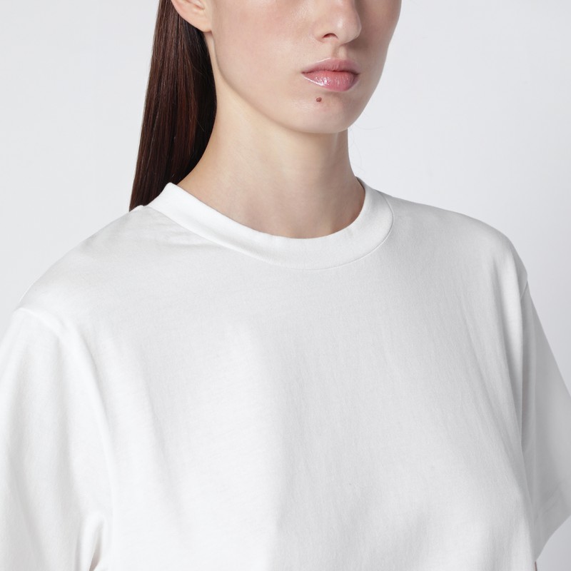 Entire Studios White Cotton T-shirt In Brown
