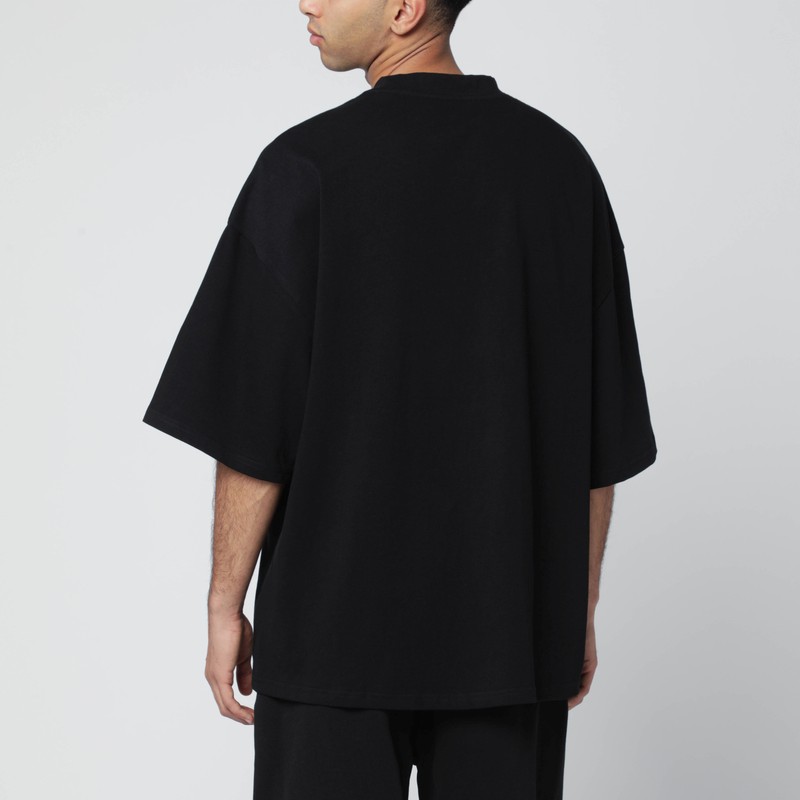 Entire Studios Black Boxy T-shirt In Black