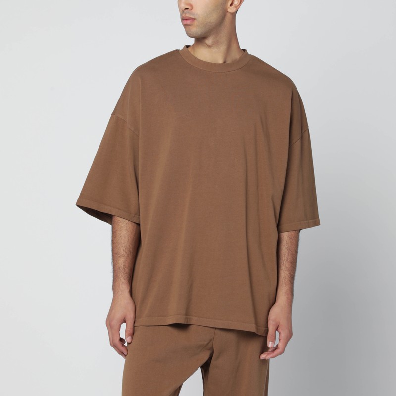 Entire Studios Brown Boxy T-shirt In Sand