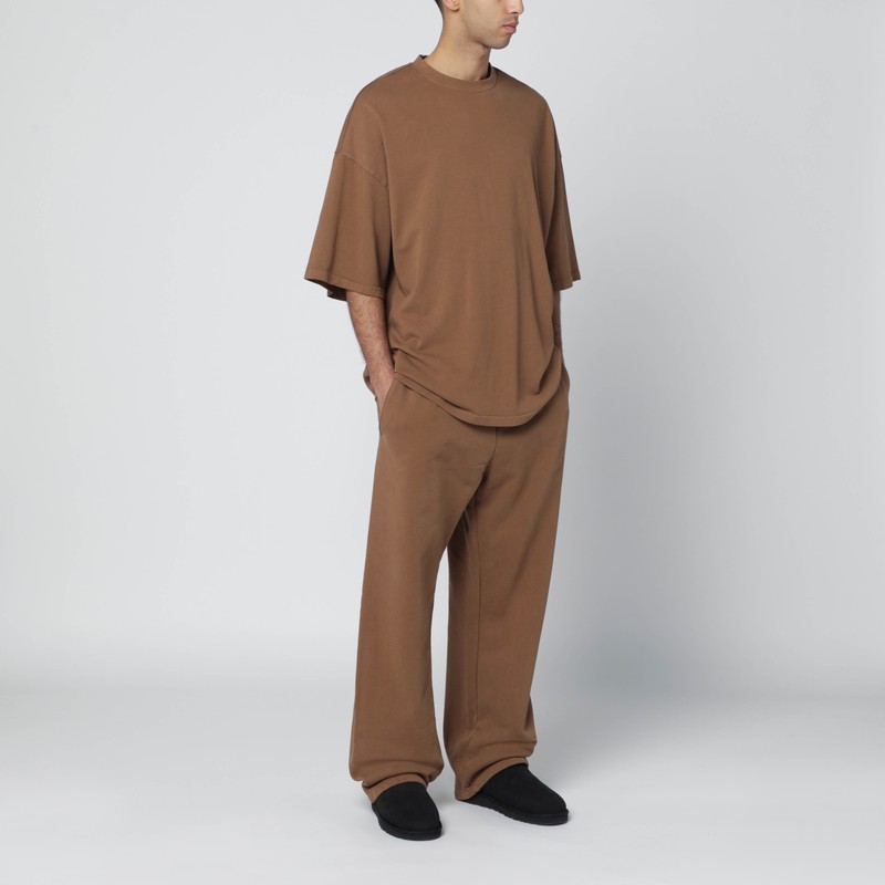 Entire Studios Brown Boxy T-shirt In Sand