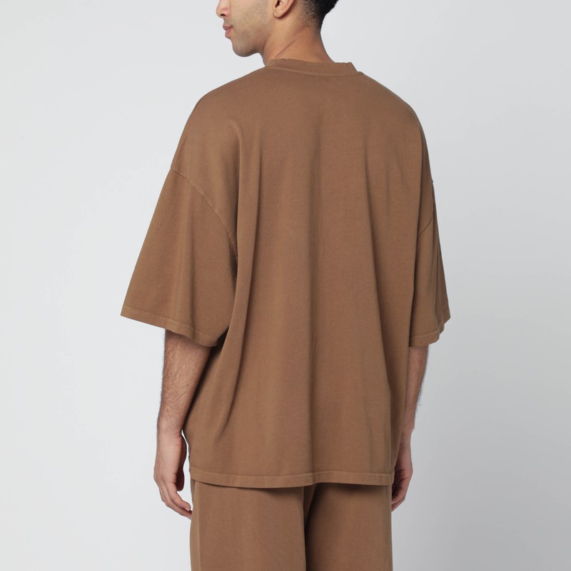 Entire Studios Brown Boxy T-shirt In Sand