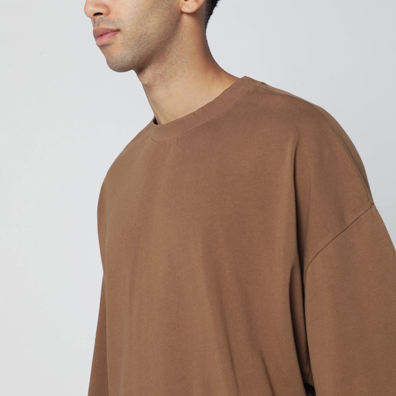 Entire Studios Brown Boxy T-shirt In Sand