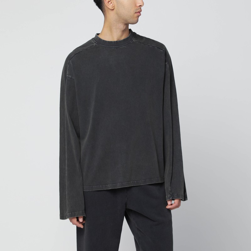 Entire Studios Black Washed Long-sleeve Top