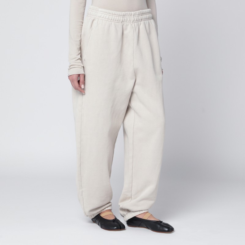 Entire Studios White Cotton Joggers In White