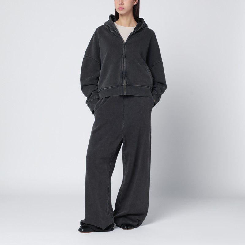 Entire Studios Black Washed Cotton Joggers In Black