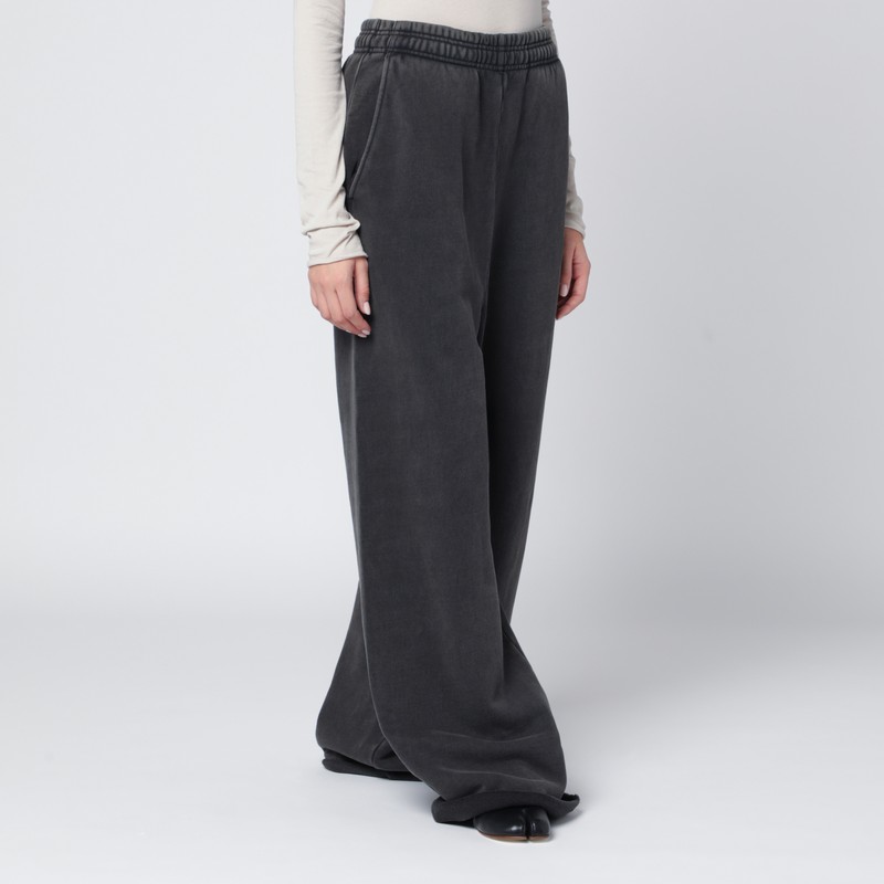 Entire Studios Black Washed Cotton Joggers In Black