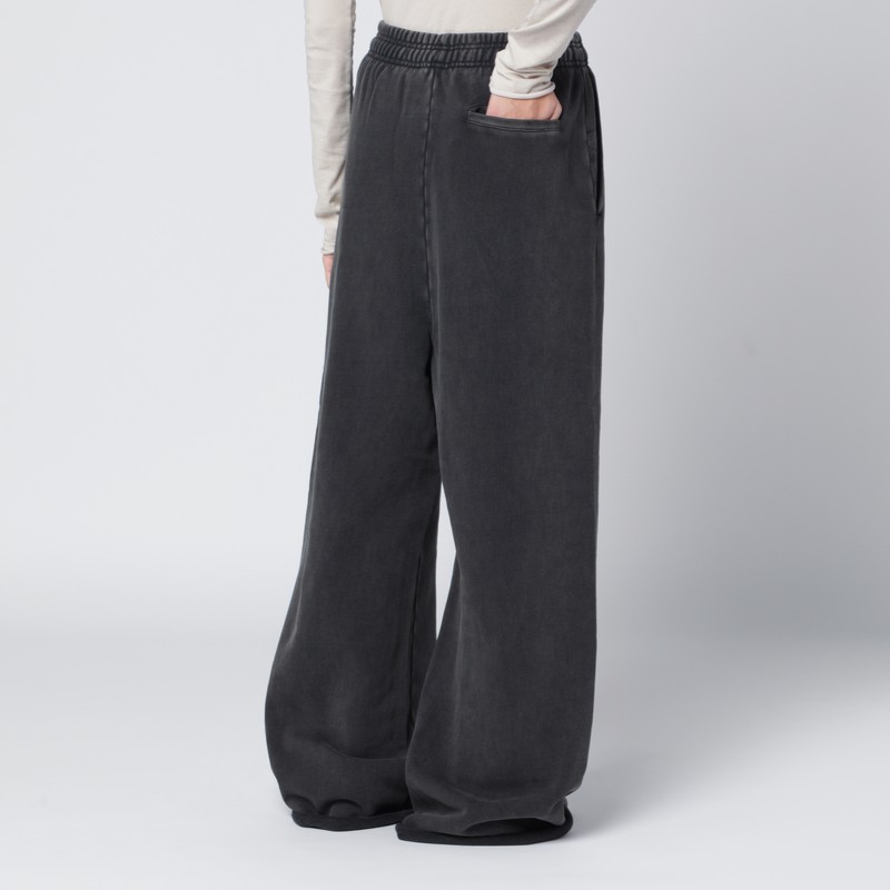 Entire Studios Black Washed Cotton Joggers In Black