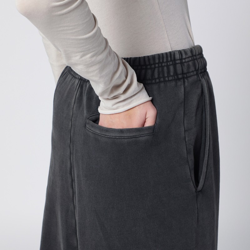 Entire Studios Black Washed Cotton Joggers In Black