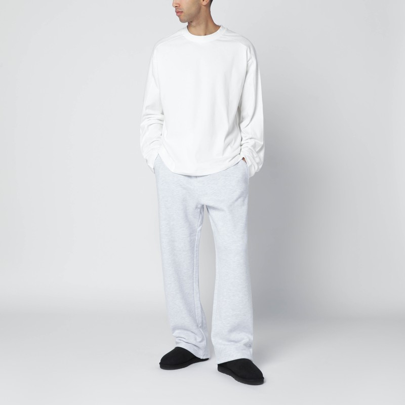 Entire Studios Light Grey Cotton Joggers In White