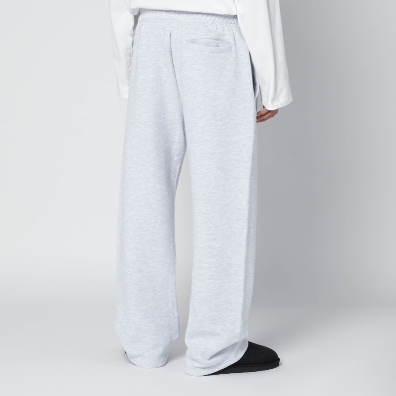 Entire Studios Light Grey Cotton Joggers In White