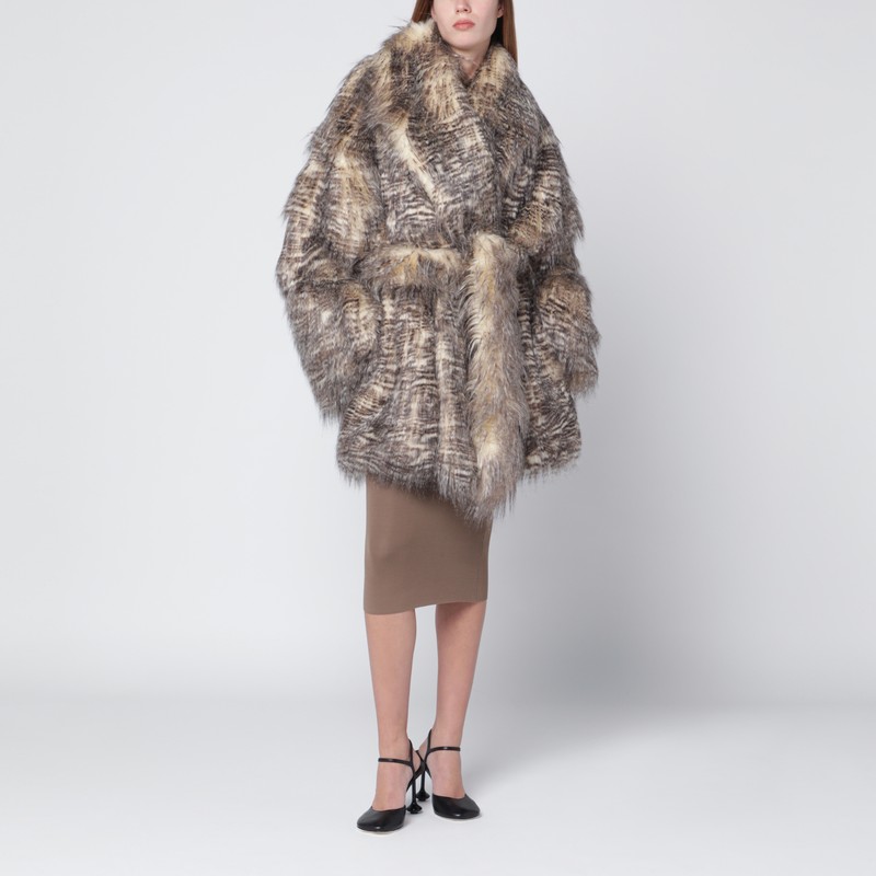 Entire Studios Light Brown Viscose-blend Midi Skirt In Brown