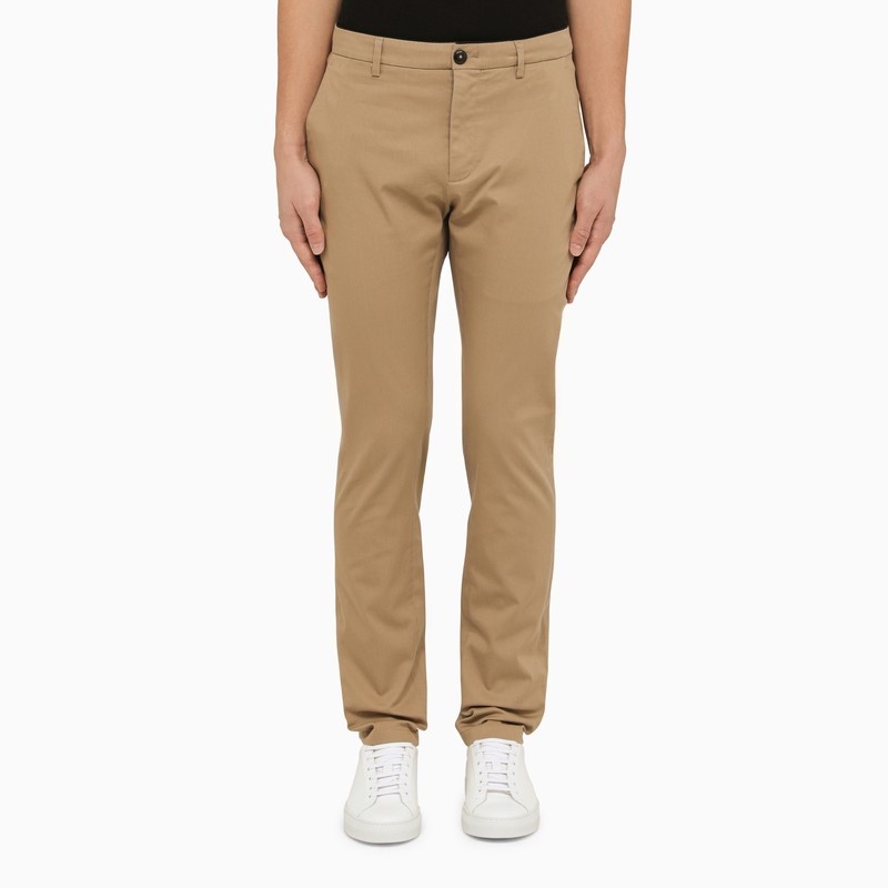 Beige cotton chino trousers