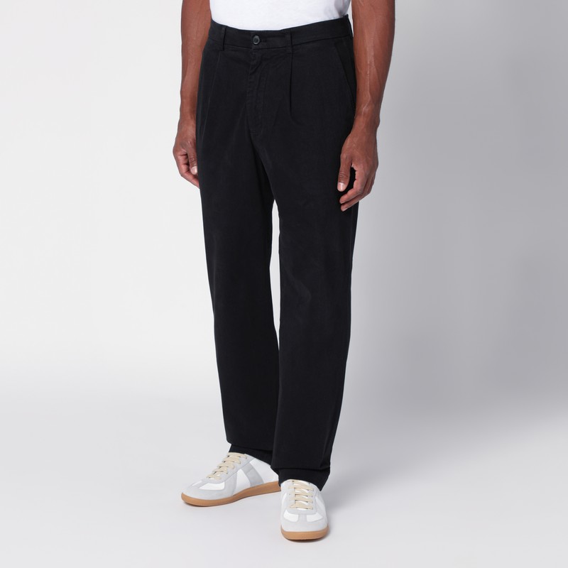 Department Five Department 5 Black Cotton Trousers In Black