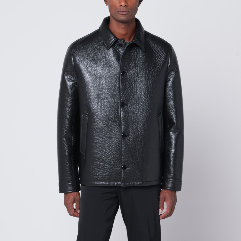 Black Nappa leather jacket