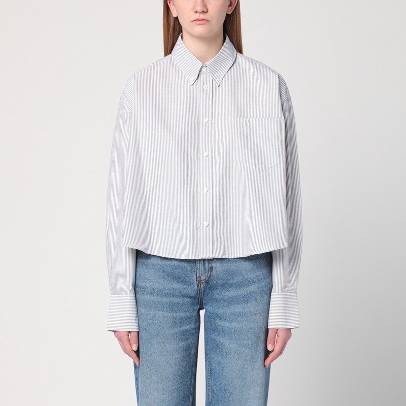 Striped Ami de Coeur cropped shirt