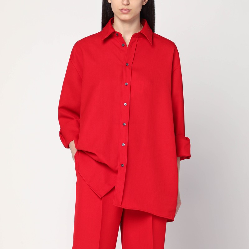 Red wool shirt