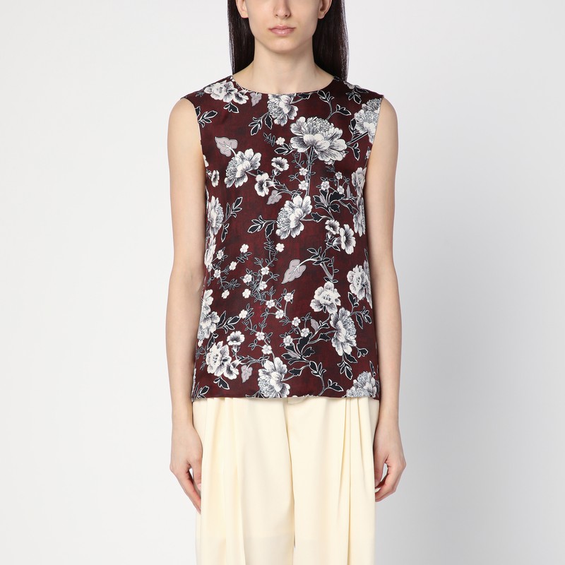 Reversible patterned silk camisole top