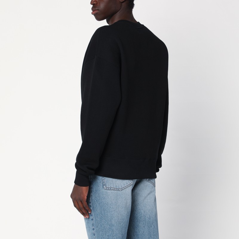 Ami Alexandre Mattiussi Ami Paris Ami De Coeur Logo Embossed Crewneck Sweatshirt In Black