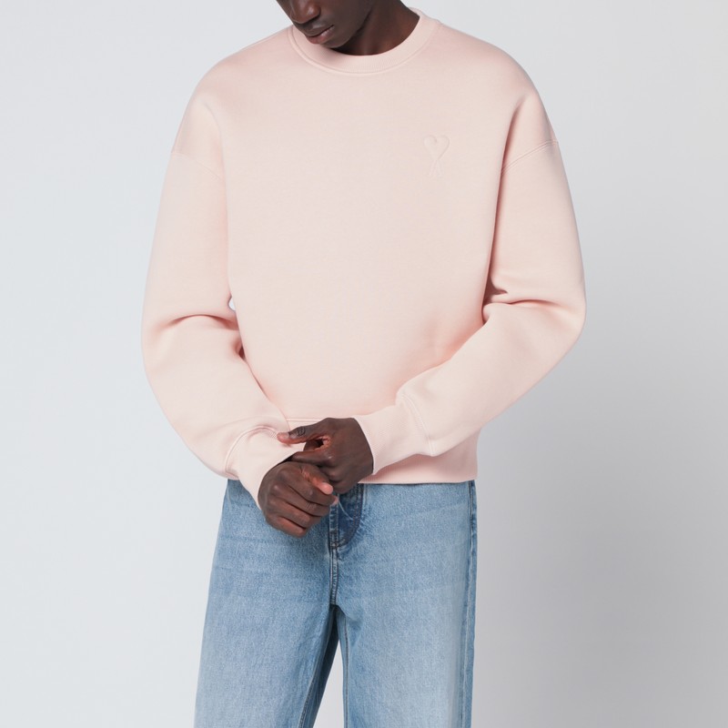 Ami Alexandre Mattiussi Blush Pink Ami De Coeur Sweatshirt In Pink