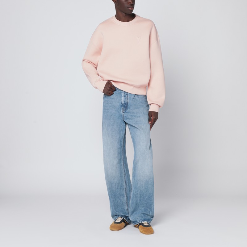 Ami Alexandre Mattiussi Blush Pink Ami De Coeur Sweatshirt In Pink