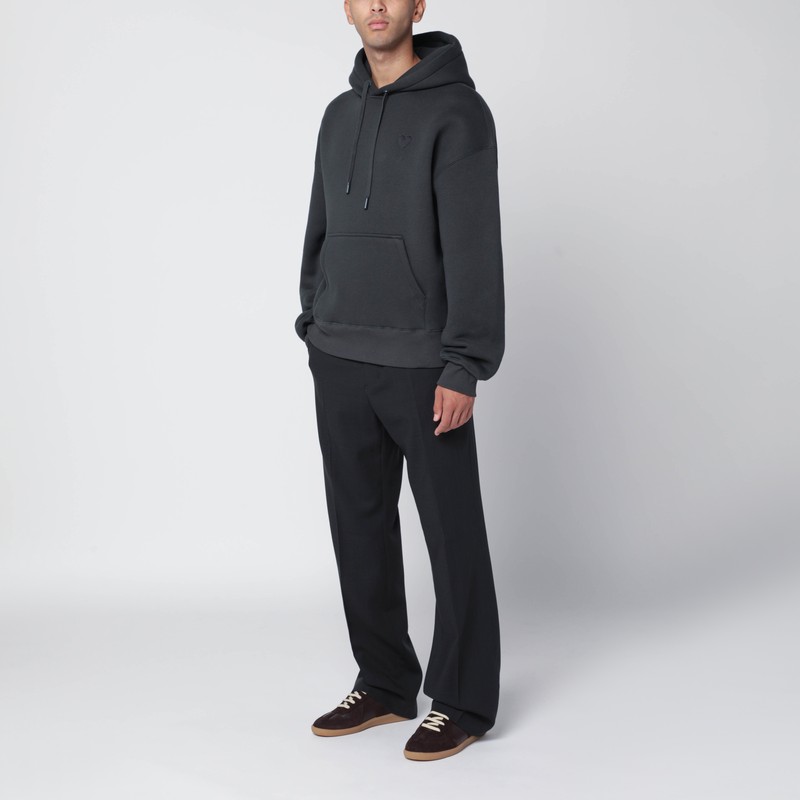 Ami Alexandre Mattiussi Charcoal Grey Ami De Coeur Sweatshirt In Gray