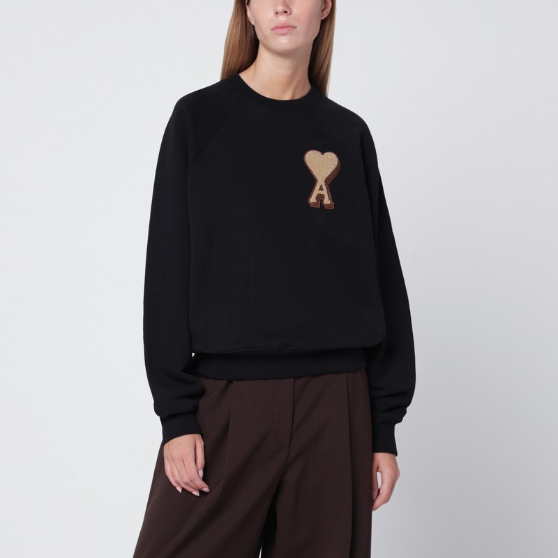 Black Ami De Coeur crew neck jumper