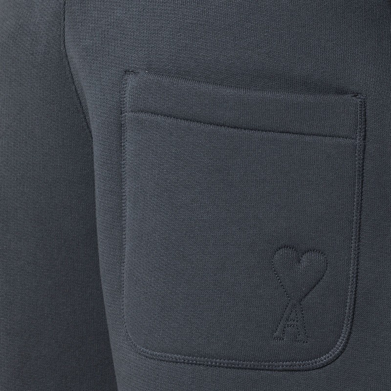 Ami Alexandre Mattiussi Anthracite Grey Ami De Coeur Jogging Trousers In Gray