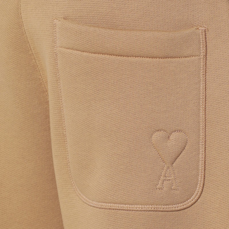 Ami Alexandre Mattiussi Camel Ami De Coeur Joggers In Sand