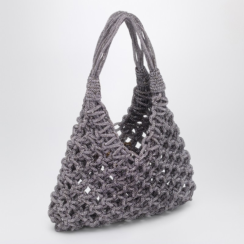 Hibourama Violet Vannifique Small Bag With Crystals In Purple