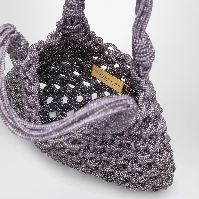 Hibourama Violet Vannifique Small Bag With Crystals In Purple