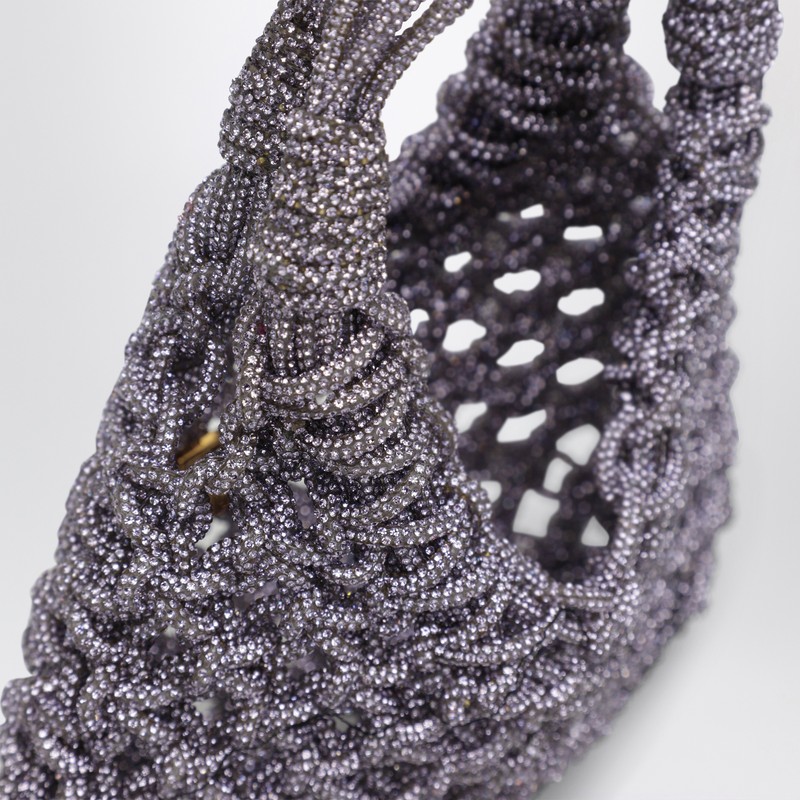 Hibourama Violet Vannifique Small Bag With Crystals In Purple