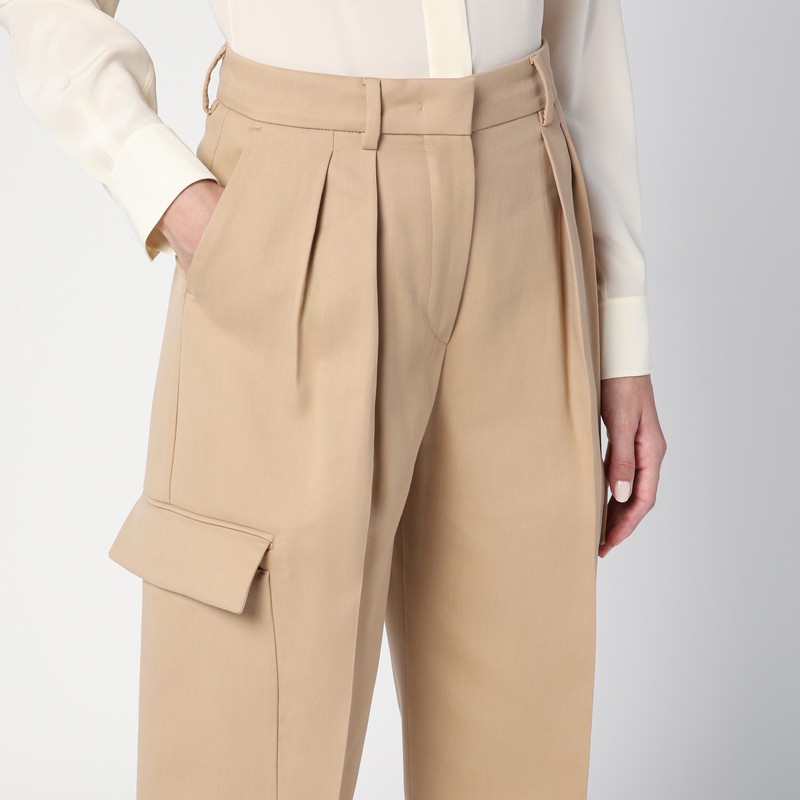 Sportmax Caramel-coloured Cargo Trousers In Beige