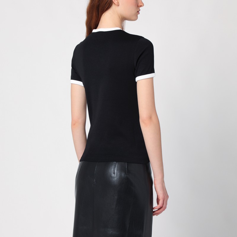 Courrèges Bumpy Contraste Reeditio T-shirt In Black