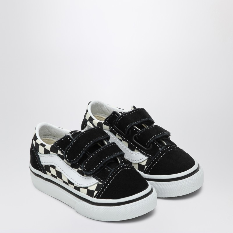 Vans Old Skool Sneakers White/black With Check Pattern In Multicolor